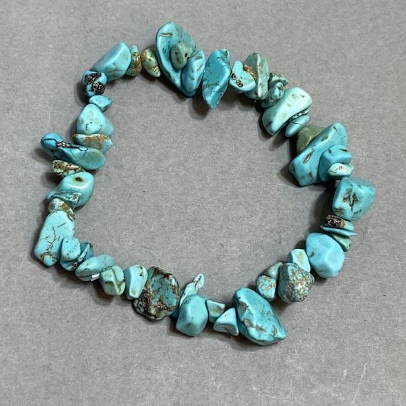 Bracelet Turquoise Chip Stretch 7-14×3-8mm, length 18cm
