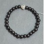 Hematite Bead Bracelet 6 mm, stretch band, 18 cm