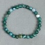 Agate Bead Bracelet Smooth Balls, 6mm diameter +/-, 18cm length