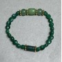 Bracelet Chrysoprase Faceted Coin 6mm+-Jade Bead 8mm+-, length 18cm+- stretch