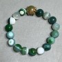 Agate ball bracelet 10mm+- Hematite ball 12mm+-, length 18cm+- stretch