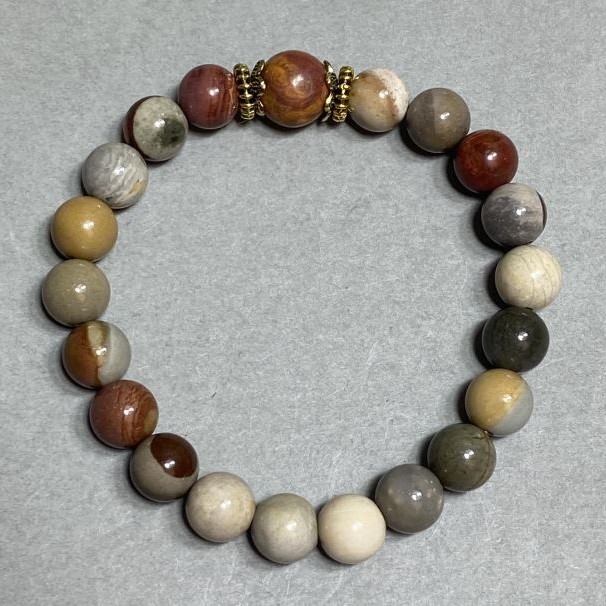 Jasper Bead Stretch Bracelet 8mm - 18cm