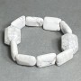 Chalcedony Rectangle Stretch Bracelet, 18x13mm+- rectangular facets 20x15mm+-, length 18cm+-