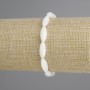 Bracelet Mother-of-Pewter Pearl Grain, diameter 15×6mm+-, length 18cm+- stretchy
