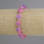 Tourmaline Bead Bracelet, Faceted Grain Beads, 10x9mm±, 3mm± seed beads, 18cm± length, stretch