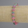 Turquoise? Wait careful: It's Turmalin (Meaning Tourmaline) faceted bead bracelet, diameter 10x9mm+- bead 3mm+-, length 18cm+- stretch