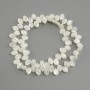 Mother-of-pearl flower beads, diameter 8.5×6 mm ±, thread length 39 cm ±