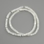 Mother-of-Pearl Beads cube-shaped 4 mm, thread length 39 cm ±