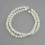 Mother-of-pearl beads round smooth 6mm diameter+, thread length 39cm+- on string