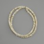Mother-of-pearl Scallop beads rondelle, diameter 4×1.5–2 mm ±, length 38 cm ± on thread