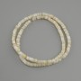 Mother-of-Pearl Scarfe Shell Howlite Rondelle Beads, 4x1.5–2 mm, 38 cm +-/ on a thread