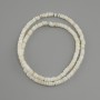 Shell beads Scarface? Rondel, diameter 4×1.5–2 mm+-, length 38 cm+- on a thread
