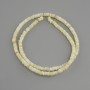 Shell beads Scarabaca (Scaparka) rondelle, diameter 4x1.5–2 mm, length 38 cm on a fishing line