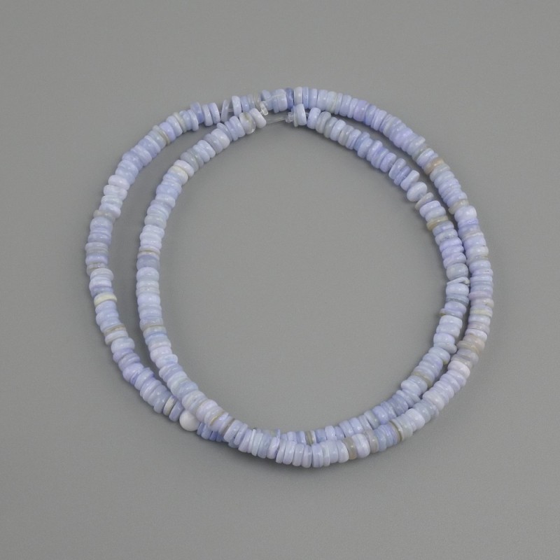Mother-of-Pearl Scarfarca Beads Rondelle, diameter 4×1.5-2mm, length 38cm ± on fishing line