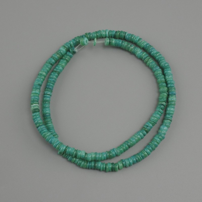 Cowrie Shell Scarab Beads Rondelle 4x1.5-2mm, 38cm+/- Length on Nylone Thread