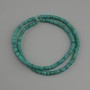 Conch Scarab rondelle beads, 4x1.5–2 mm, 38 cm thread on threader