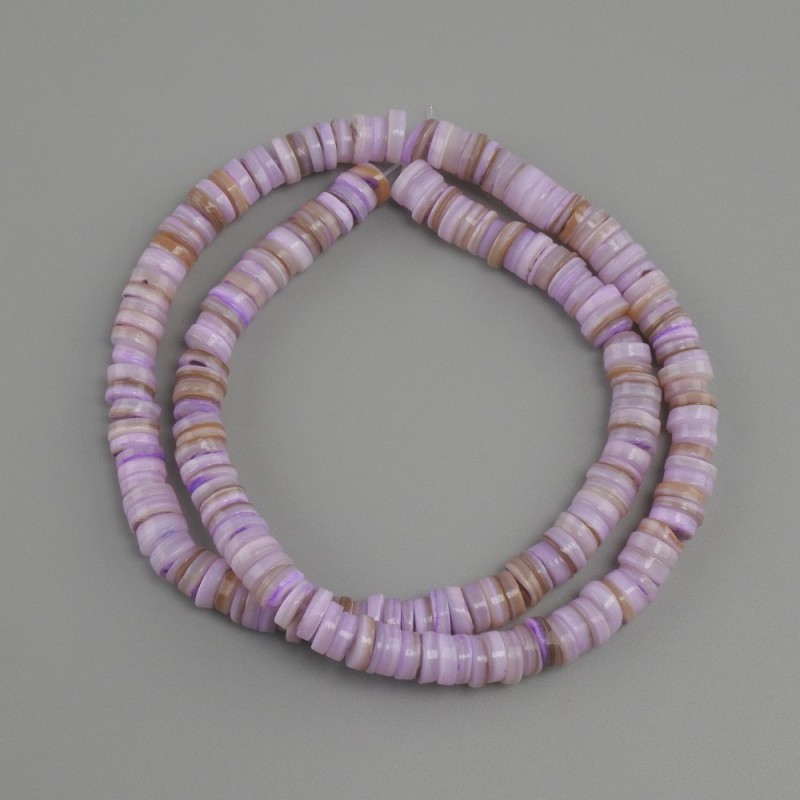Scapharca Shell Rondelle Beads, 6x1.5-2mm ±, 39cm ± on Line