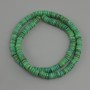 Mother-of-Pewter Shell Beads Scarface Rondelle, diameter 6x1.5–2 mm, length 39 cm ± on fishing line