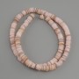 Scaforca mother-of-pearl rondelle beads, 6x1.5–2 mm, thread length 39 cm +/-