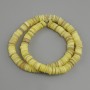 Mother-of-P pearl Beads Scar Face rondelle, diameter 8x1.5-2mm, length 38cm on fishing line