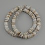 Shell Beads Scafari Rondel, 8x1.5-2 mm, 38 cm length on thread