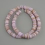 Shell Beads of Scafarka Rondelle, diameter 8x1.5-2mm, length 39cm on thread