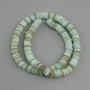 Scarfarka shell rondelle beads, 8x1.5-2mm diameter, 39cm length on thread