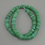 Mother-of-Pearl Scarface Rondelle Beads, 8x1.5-2 mm+, 38 cm long on thread
