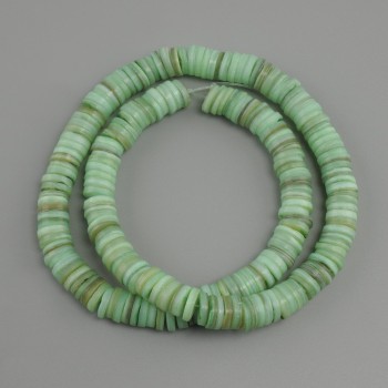 Scaharka shell gemstone Rondelle beads, diameter 8x1.5-2mm, thread length 38cm +/- on fishing line