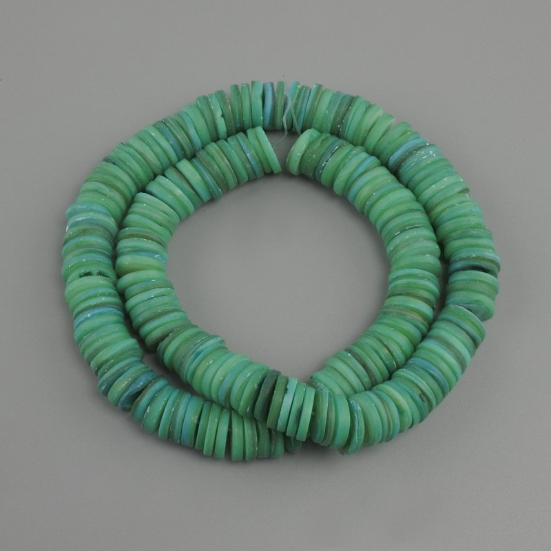Mother-of-P pearl Shell Beads Scarfoa Rondelle, diameter 10×1.5-2mm, length 36cm on thread