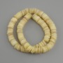 Sakfarka shell beads, rondelle shape, diameter 10×1.5–2mm, length 39cm on thread