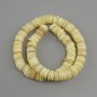 Mother-of-pearl Scarab bead rondelle beads, diameter 10x1.5-2mm, length 39cm on thread