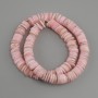 Scarface Shell Mother-of-Pearl Rondelle Beads, diameter 10x1.5-2mm, length 39cm ± on thread