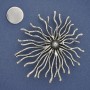 Magnetic Flower Brooch 75mm+ Silver Metal