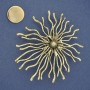 Magnetic Brooch Flower 75mm+ golden metal