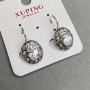 Earrings Xuping with White Stones 25×13mm± Rhodium
