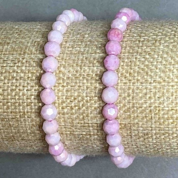 Bracelet Czech Crystal Faceted Bead 6mm +-, stretch length 18cm+-