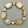 Citrine bracelet faceted 20x15 cm +- cube 7, 5 mm +-, length 18 cm +- stretch