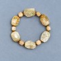 Citrine bracelet faceted 20x15 cm +- cube 7, 5 mm +-, length 18 cm +- stretch