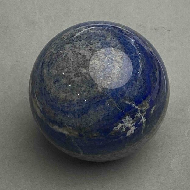 Natural stone souvenir sphere Lapis Lazuli, diameter 75.5 mm ±, weight 679 g