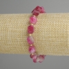 Turmaline bracelet faceted diamond 10x9mm+- seed beads 3mm+-, length 18cm+- stretch