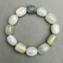 Morganite bracelet tumbled 15–18x12–13, 5mm±, length 18cm± stretch