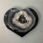 Heart-shaped souvenir Agate with geode 52×64 mm ± weight 87 g
