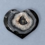 Heart-shaped souvenir Agate with geode 52×64 mm ± weight 87 g