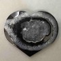 Heart-shaped agate souvenir with geode 59×69 mm ± weight 109 g