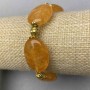 Citrine oval bracelet 25×18 mm ± with inserts, length 18 cm ± stretch