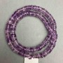 Amethyst natural gemstone faceted rondelle beads, diameter 7-7.5×2-2.5 mm ±, length 40 cm ± on a thread