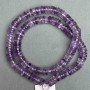 Amethyst natural beads, faceted rondelle, diameter 8x2, 5-3mm ±, length 40cm ± on a thread