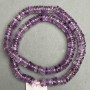 Amethyst beads faceted rondelle, diameter 7–7.5×2–3mm ±, length 40cm ± on a thread