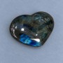 Labradorite souvenir stone in the shape of a heart 62x47 mm ± weight 99 g